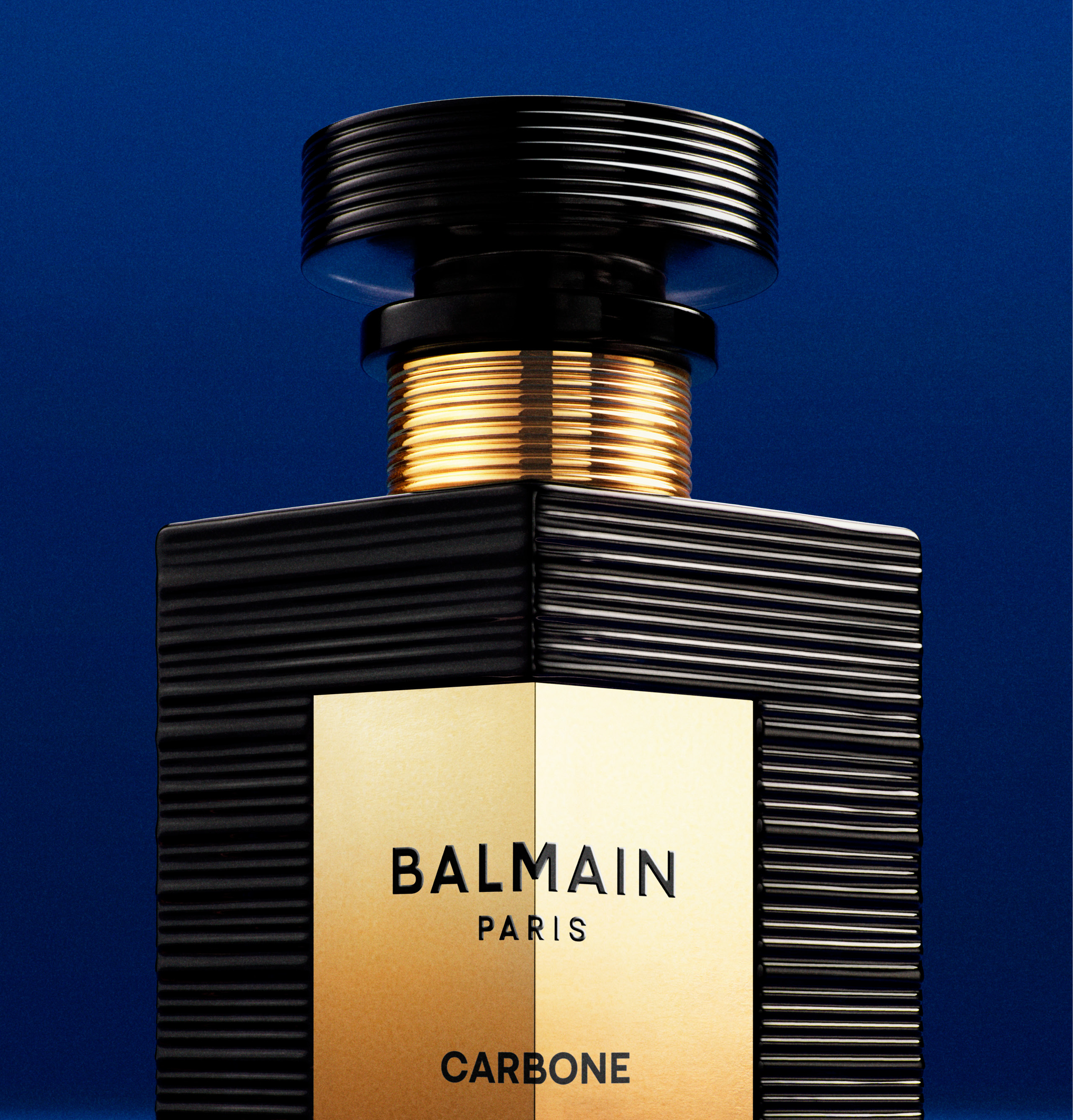 Official Balmain Paris Carbone fragrance photograph